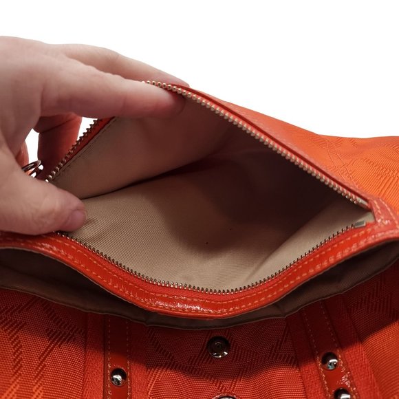 EUC Coach Orange Shoulder Purse - Picture 9 of 10